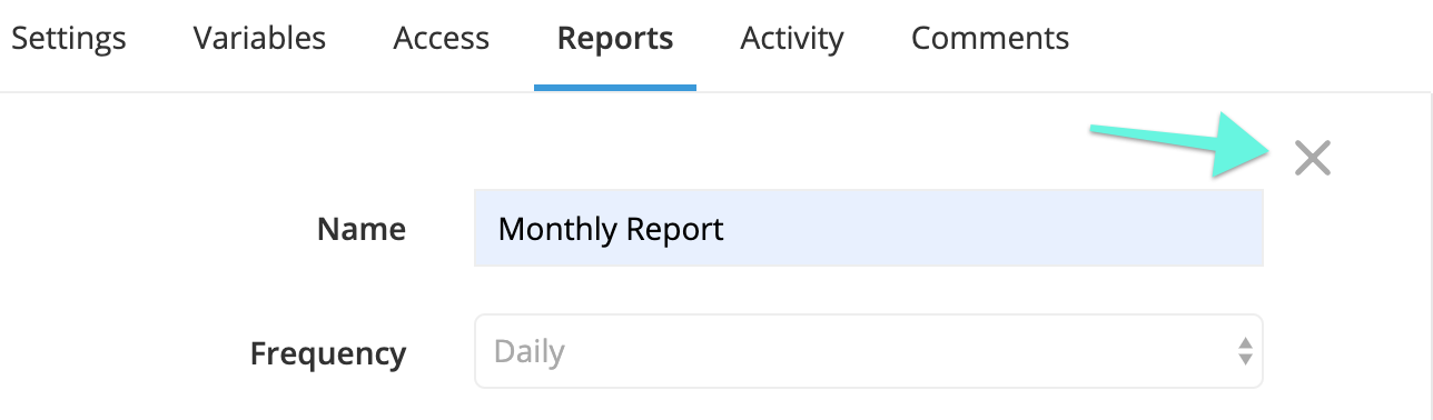 Deleting reports